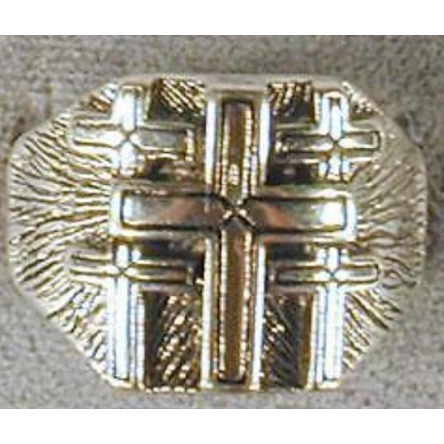 1 DELUXE FIELD OF CROSSES SILVER BIKER RING BR140 mens RINGS jewelry  CROSS Image 1