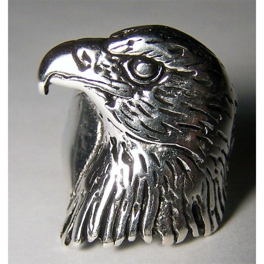 Quality SIDE VIEW EAGLE HEAD RING 223 jewelry unisex MENS womens BIKER Image 1