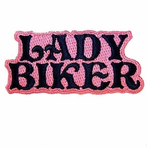 LADY BIKER EMBROIDERED PATCH sew or iron biker P-378 women ladies patches Image 1