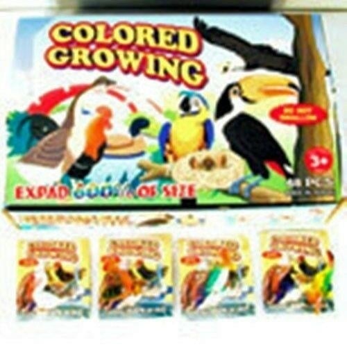 12 GROWING BIRDS flying grow bird toy science bulk lot Image 1