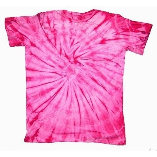 PETITE PINK SPIDER TYE DYED TEE SHIRT unisex SIZE LG hippie tie dye PET06 Image 1