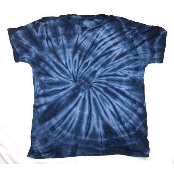 PETITE NAVY BLUE SPIDER TYE DYED TEE SHIRT unisex SIZE MED hippie tie dye PET05 Image 1