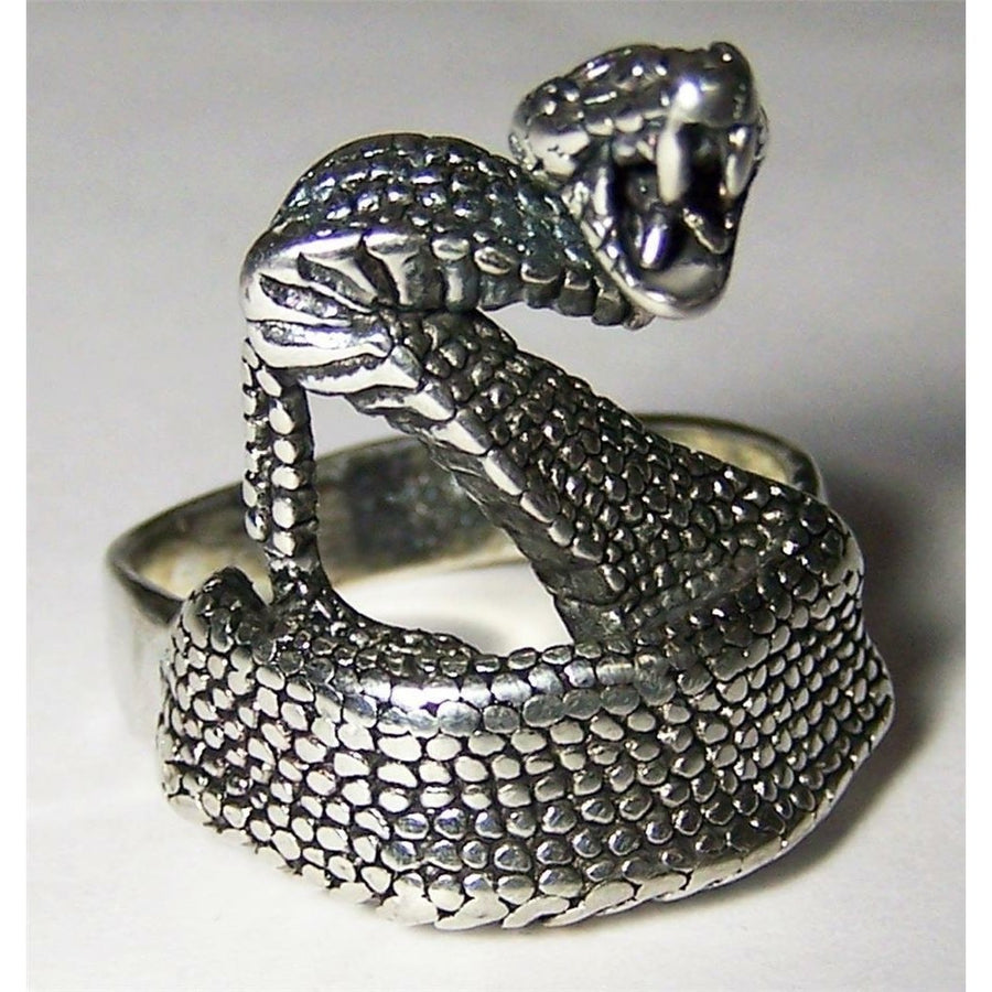 Quality RATTLESNAKE BIKER RING 149 jewelry unisex MENS womens gothic snakes Image 1