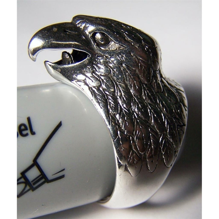 Quality SCREAMING EAGLE HEAD GUARD RING 106 jewelry unisex MENS womens BIKER Image 1