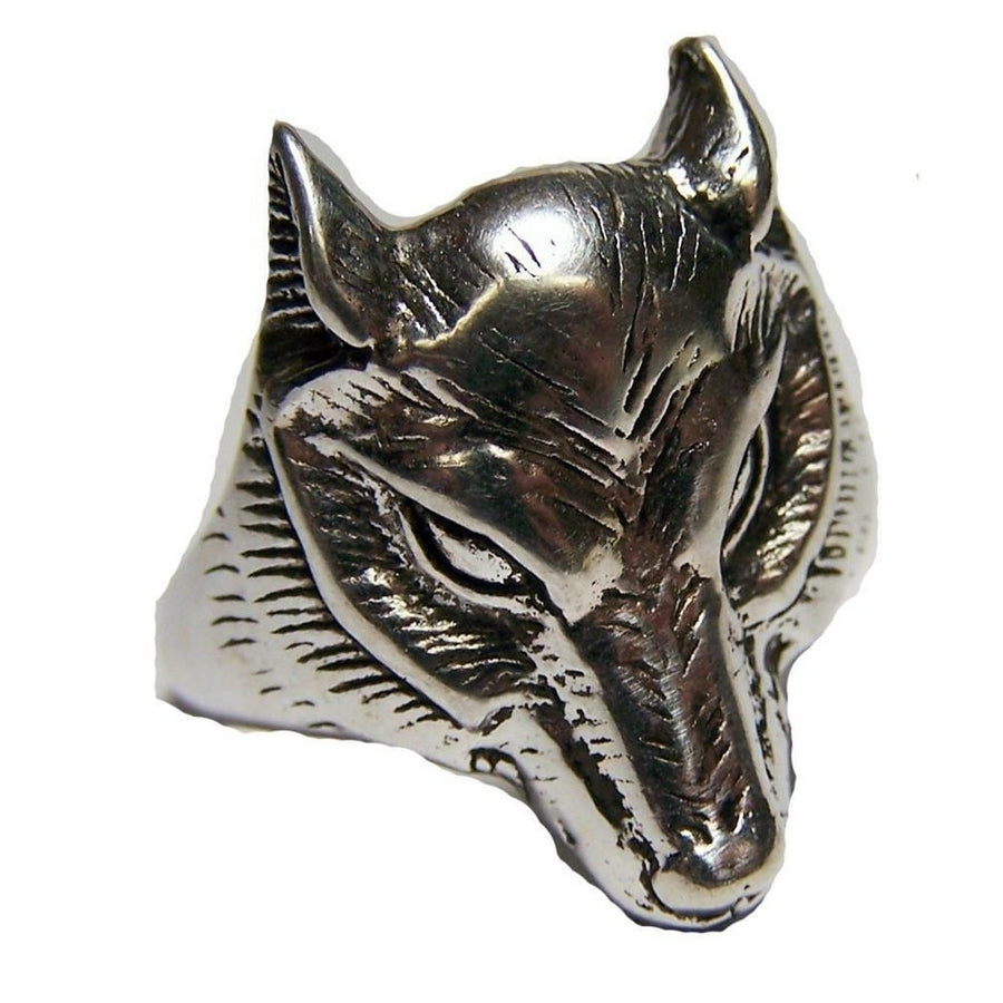 Quality WILD WOLF HEAD BIKER RING BR225 mens fashion jewelry animal wolves Image 1