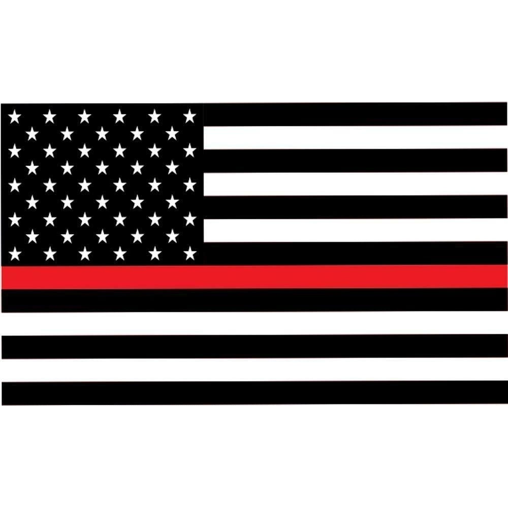 FIREFIGHTER THIN RED LINE AMERICAN 3 X 5 FLAG FL733 fire fighter honor pride Image 1