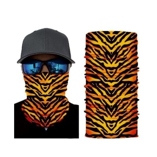 2 ORANGE TIGER STRIPES SEAMLESS BANDANA WRAP bandanna hat mask head band BW31 Image 1