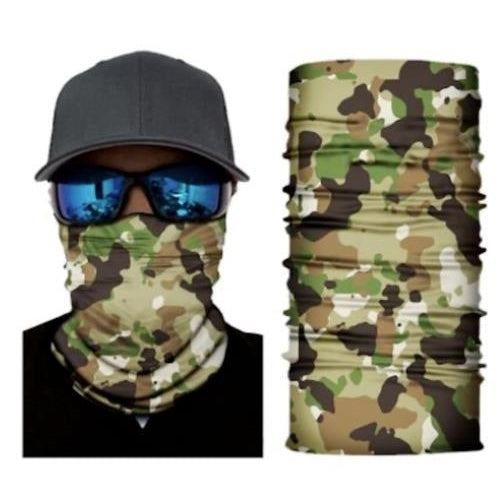 2 GREEN MILITARY CAMOUFLAGE SEAMLESS BANDANA WRAP bandanna hat mask band BW27 Image 1