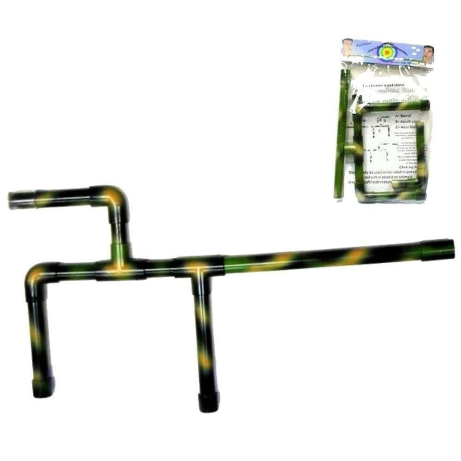 CAMOUFLAGE GREEN 22 INCH MINI MARSHMALLOW GUN toy tube shooter marshmellow guns Image 1