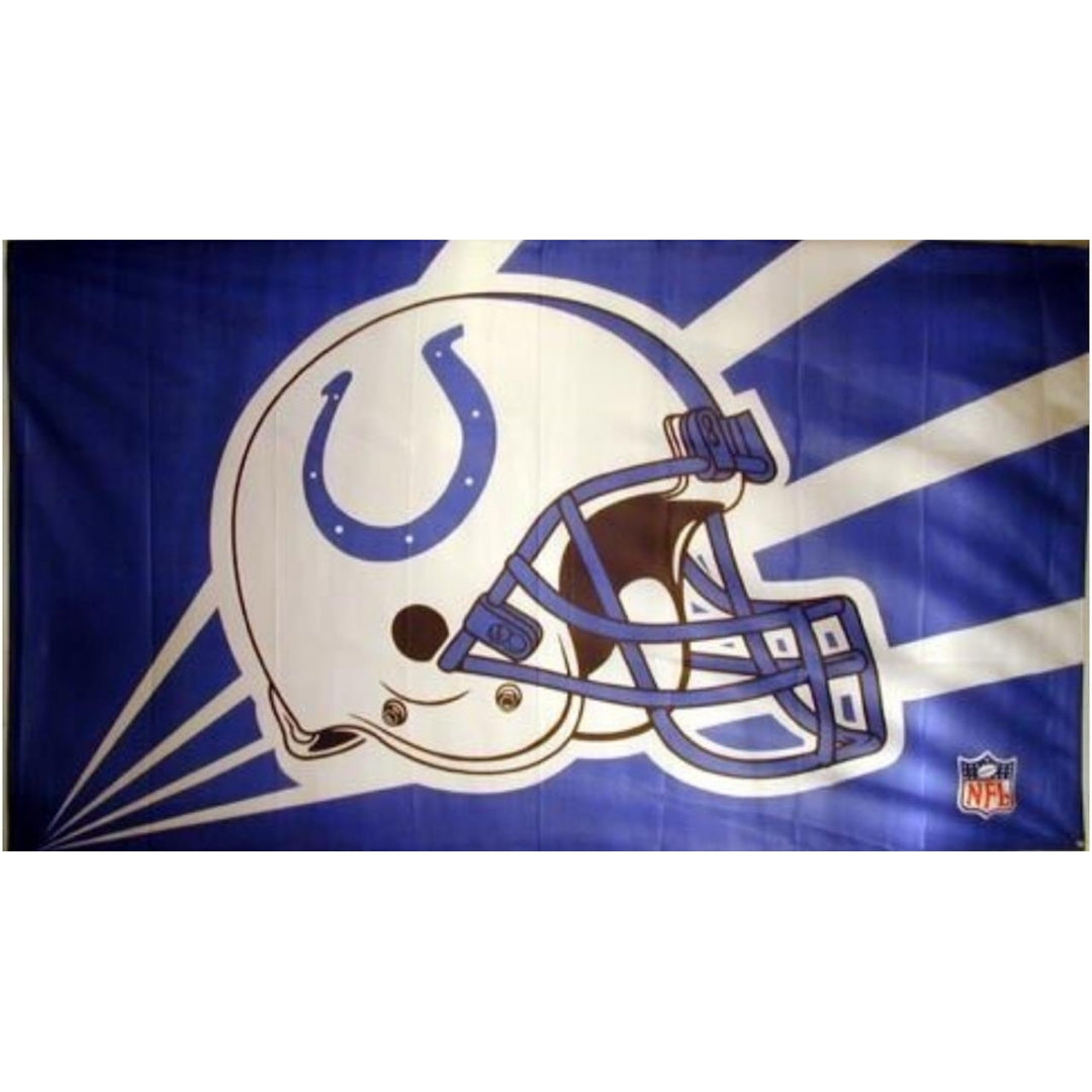 INDIONAPOLIS COLTS HELMET FLAG NFL 3 x 5 banner signs football sign banner Image 1