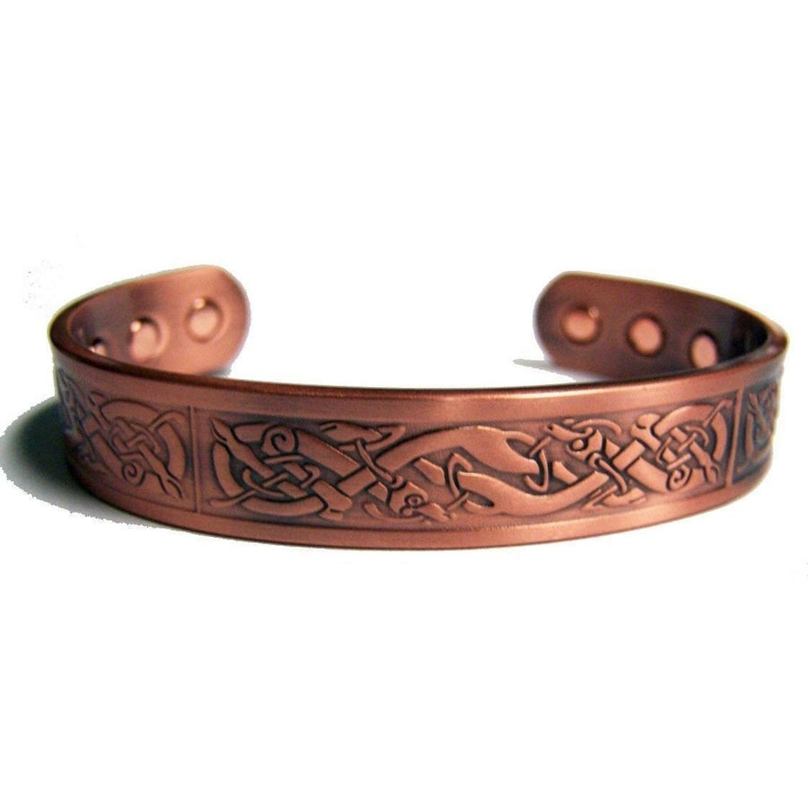 CELTIC SNAKE PURE COPPER SIX MAGNET CUFF BRACELET health pain relieve 601 Image 1