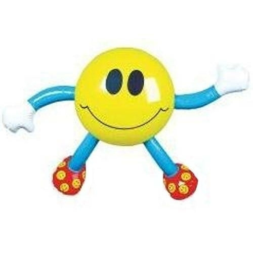 2 INFLATABLE NOVELTY SMILE FACE MAN BLOWUP TOY standing inflate play novelty Image 1