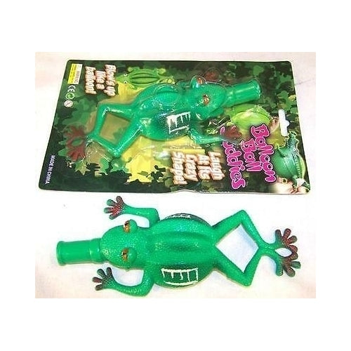 6 GIANT SIZE INFLATEABLE BLOW UP FROG 12IN  balloon frogs novelty toy reptile Image 1