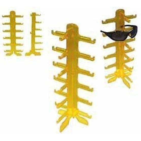 YELLOW 6 PAIR SUNGLASS DISPLAY RACK eyewear holder glasses counter displays Image 1