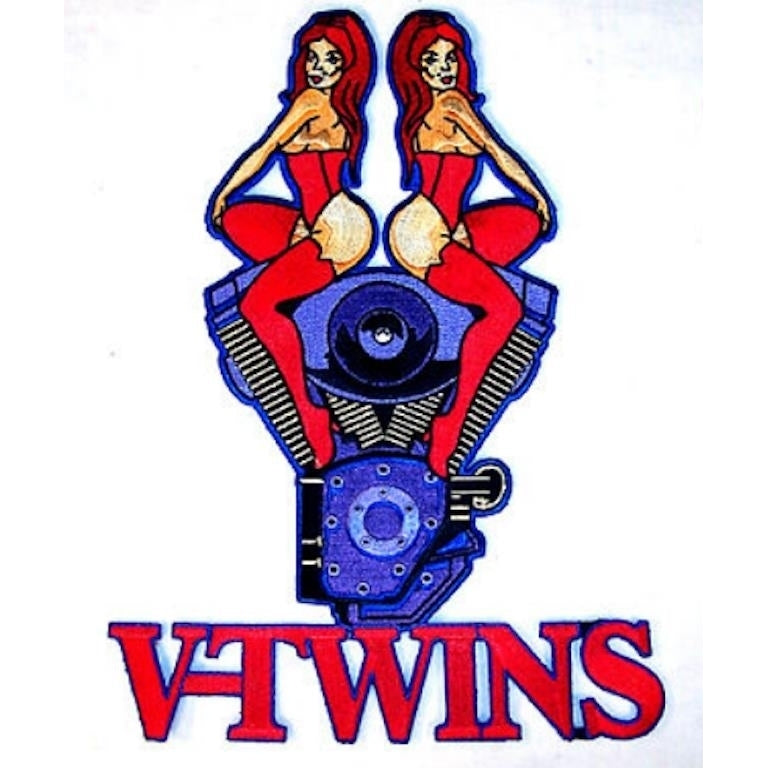 V TWINS JUMBO JACKET BACK PATCH sew or iron on 008 Image 1