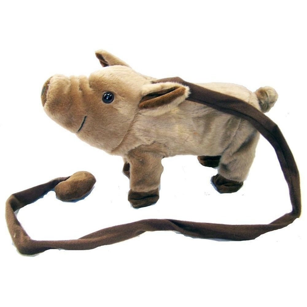 LARGE BROWN REMOTE CONTROL WALKING PIG WITH SOUND battery operated toy piggy Image 1