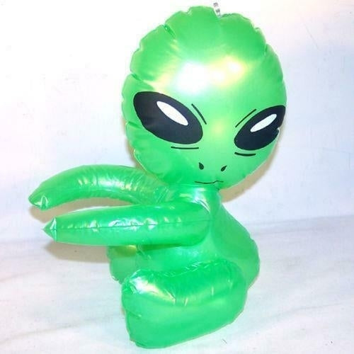 BUY 1 GET 1 FREE CLING ON BABY ALIEN blow up toy inflateable aliens UFO inflate Image 1