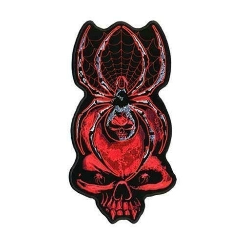 BLACK WIDOW SPIDER PATCH p4110 EMBROIDERED 5 IN X 2 IN hat jacket biker iron Image 1