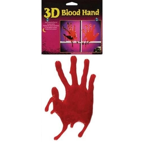 2 PAIR OF REALISTIC 3D BLOODY HAND PRINTS creepy Halloween prop fake blood joke Image 2