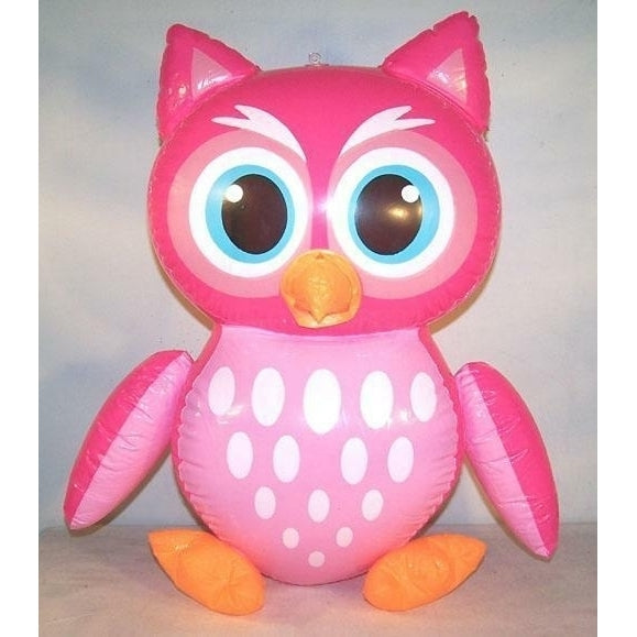 CUTE HOOT OWL INFLATABLE 24 IN NOVELTY TOY blow up inflate novelty birds Image 1