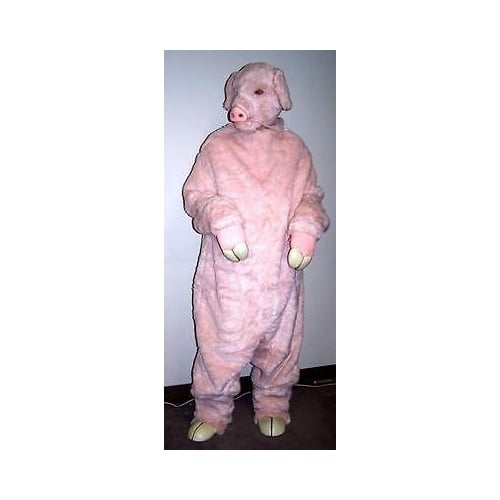 PIG COSTUME Adult Full Body Suit Mask Gloves Hooves HOG OUTFIT dressup pigs Image 1