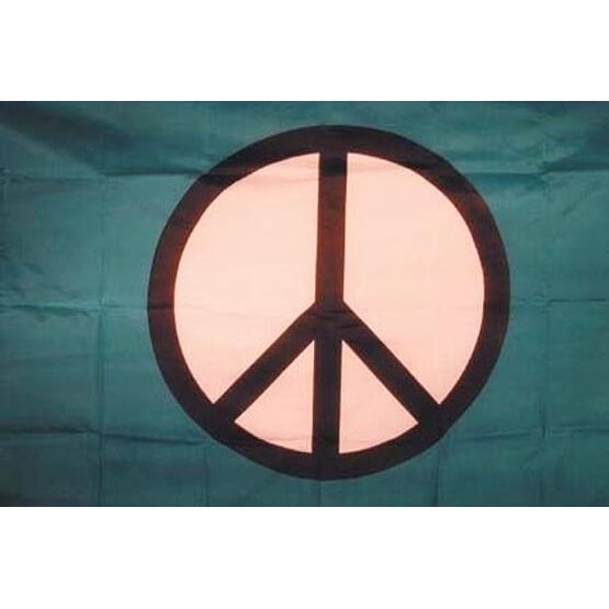 PEACE SIGN 3 X 5 FLAG hippie banner hang social groovy large 3x5 novelty flags Image 1