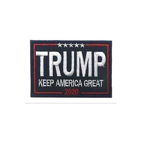 4 PIECES EMBROIDERED TRUMP KEEP AMERICA GREAT HOOK and LOOP PATCH 3 1/2 X 2 1/2 Image 1