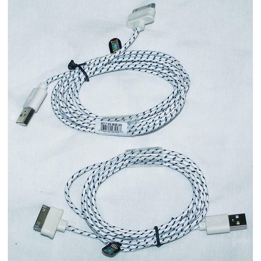 BUY 1 GET 1 FREE WHITE RD CLOTH IPHONE4 I PAD CHARGER PHONE CORDS usb cord Image 1