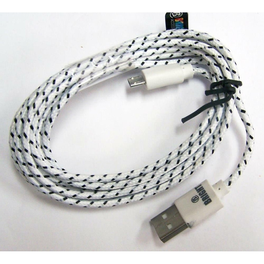 BUY 1 GET 1 FREE WHITE RD CLOTH ANDROID CHARGER PHONE CORDS  micro usb cord Image 1