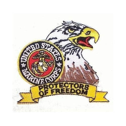 MARINES PROTECTORS OF FREEDOM EMBRODIERED PATCH P674 patches military eagle Image 1