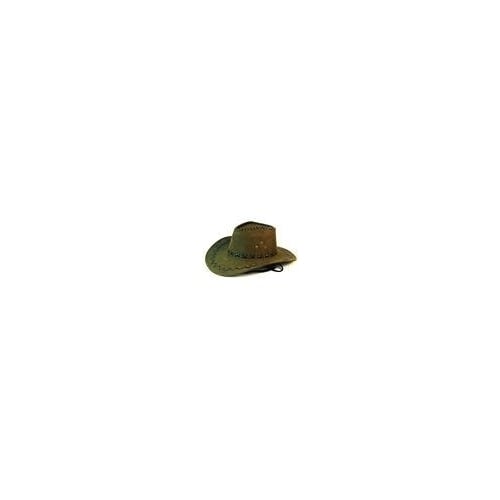 GREEN LEATHER COWBOY HAT mens hats western wear womens Image 1