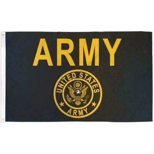 US ARMY GOLD 3 X 5 FLAG 3x5 FL762 MILITARY united states u.s. banner flags Image 1