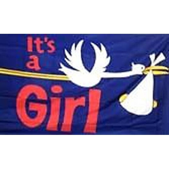 ITS A GIRL baby FLAG 3X5 flags banners babies girls Image 1