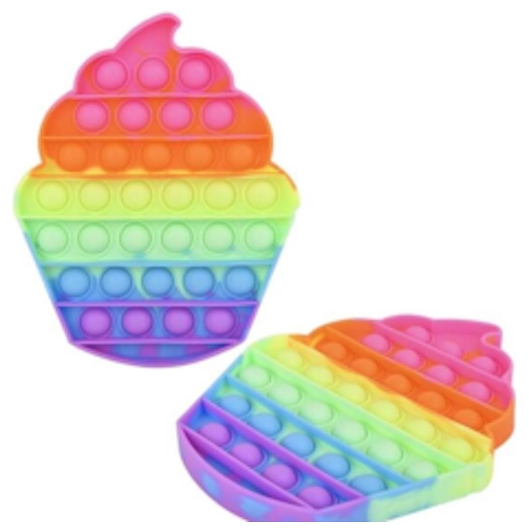 6.5 " Rainbow cupcake bubble Popper Pop Toy poppers toys kids cake 494 Image 1