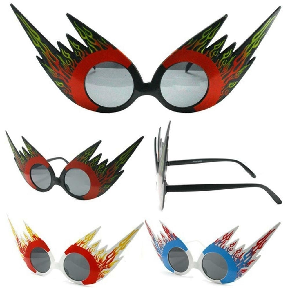 2 pair FLAMES NOVELTY PARTY GLASSES sunglasses 284 men ladies  eyewear glass Image 1