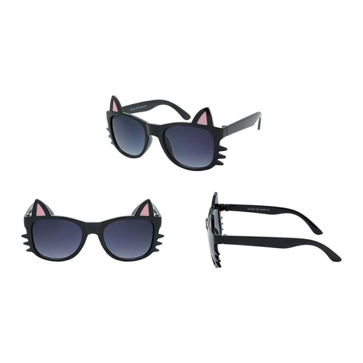 Black Dazey Shades tween Cat Shape Fashion Sunglasses with Case girls kids cute Image 4