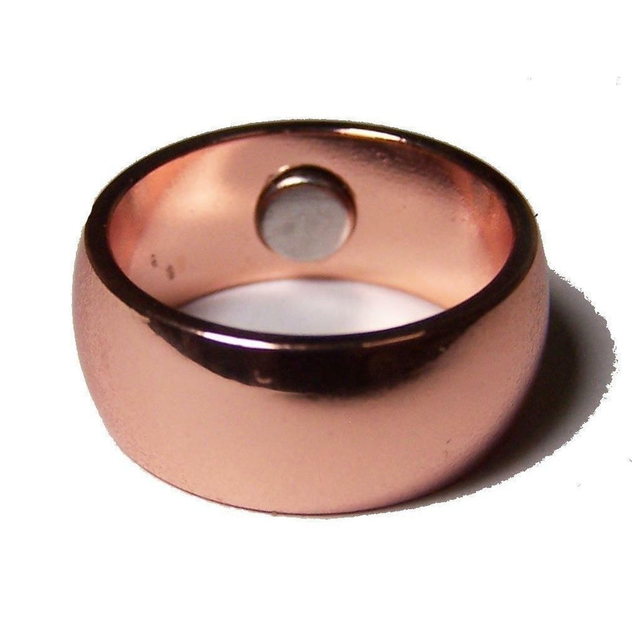 PURE COPPER MAGNETIC WEDDING BAND RING size 5 jewelry health magnet pain relief Image 1