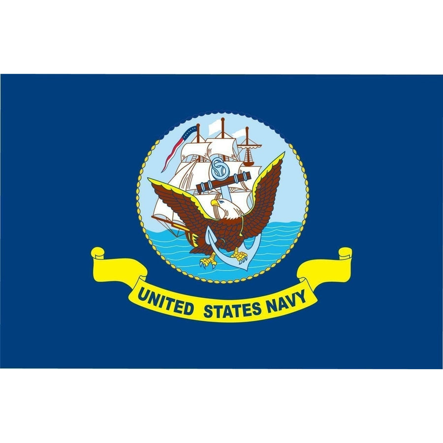 US NAVY WITH SHIP 3X5 FLAG FL055 banner w grommets united states military Image 1