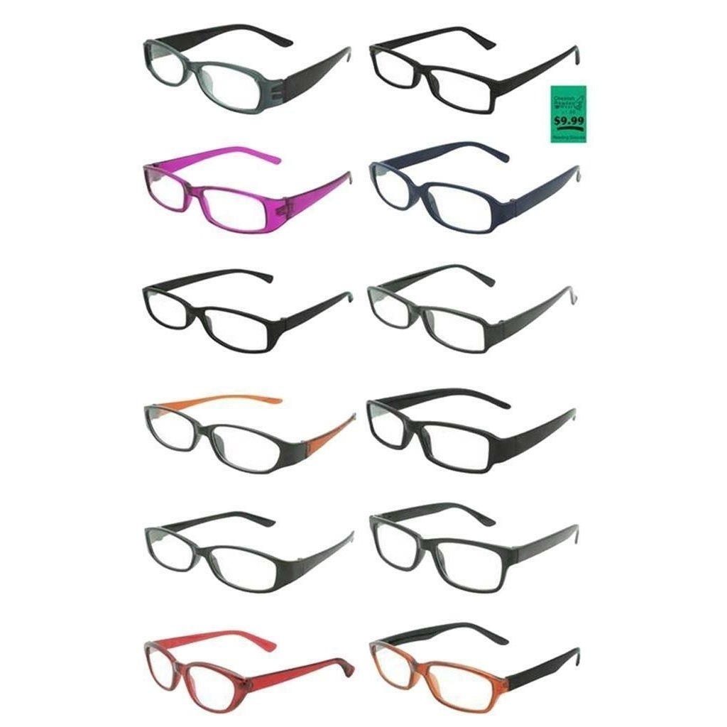 12 ASSORTED DESIGNER FASHION READING GLASSES A powers SUN306 styles READERS Image 1