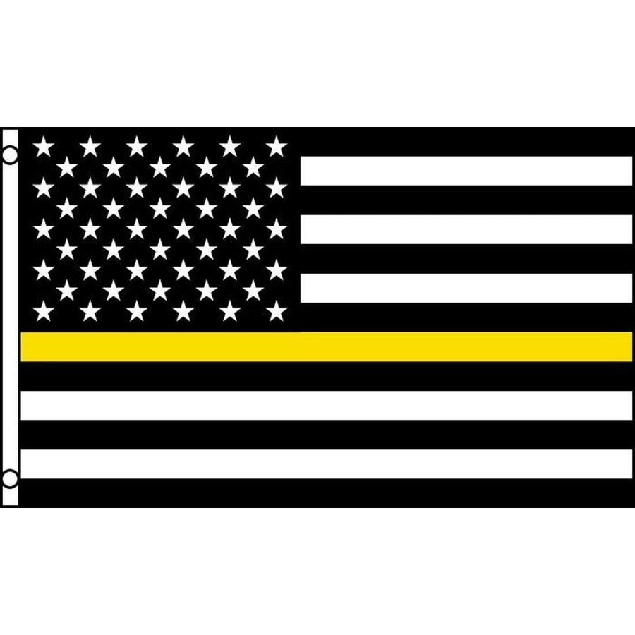 THIN YELLOW LINE law enforcement 3 X 5 FLAG FL746 banner wall hanging flags Image 1