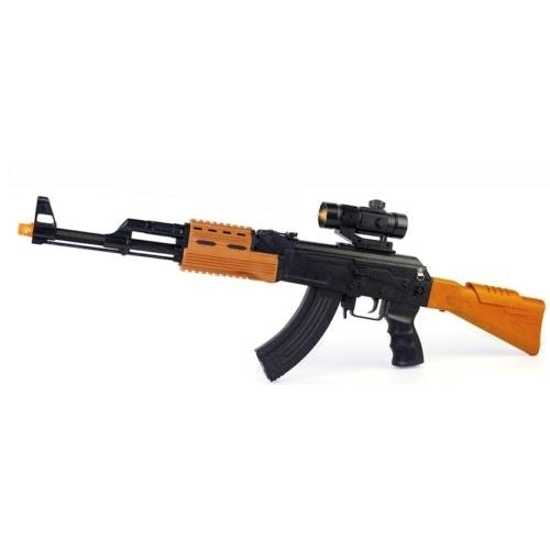 TOY AK-47 LIGHT UP VIBRATING GUN WITH SOUND play toy TY479 operated SOUNDS Image 1