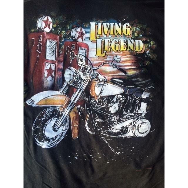 LIVING LEGEND MOTORCYCLE BLACK TEE SHIRT SIZE XXL men women adult T85 biker Image 1