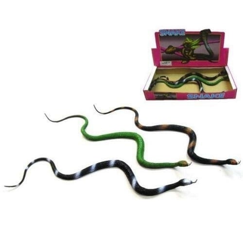 2 asst LARGE 30 IN RUBBER SNAKES realistic fake play snake TOY REPTILE gags Image 1