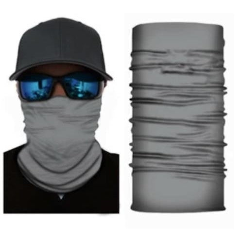 1 SOLID COLOR GRAY FACE MULTI FUNCTION SEAMLESS BANANA WRAP GAITER 50 ATV MASK Image 1