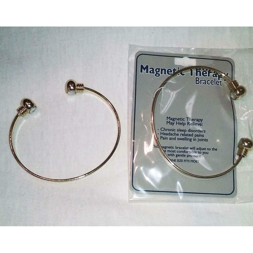 GOLD MAGNETIC BANGLE BRACELET jewelry JL374 natural health magnet bracelets Image 1