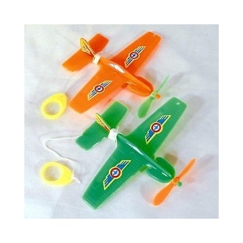 6 AIRPLANES ON STRING swing airplane novelty plane toy plastic planes boys toys Image 1