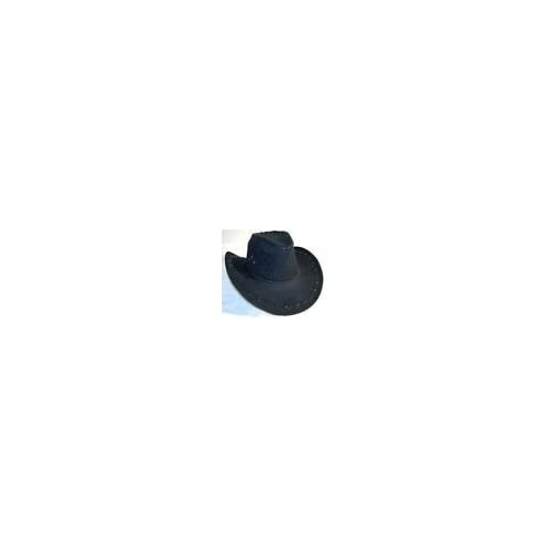1 NEW BLACK COLOR LEATHER style COWBOY  WESTERN HAT new cowgirl mens womens HT75 Image 1