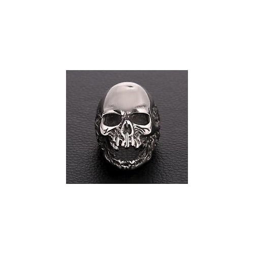 SCARY OPEN MOUTH SKULL METAL RING mens brx021 biker punk skeleton mummy death Image 1