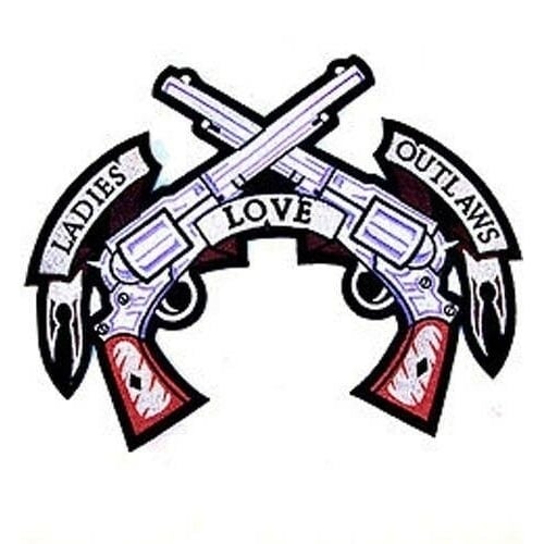 LADIES LOVE OUTLAWS JUMBO BACK PATCH jacket guns JBP009 Image 1