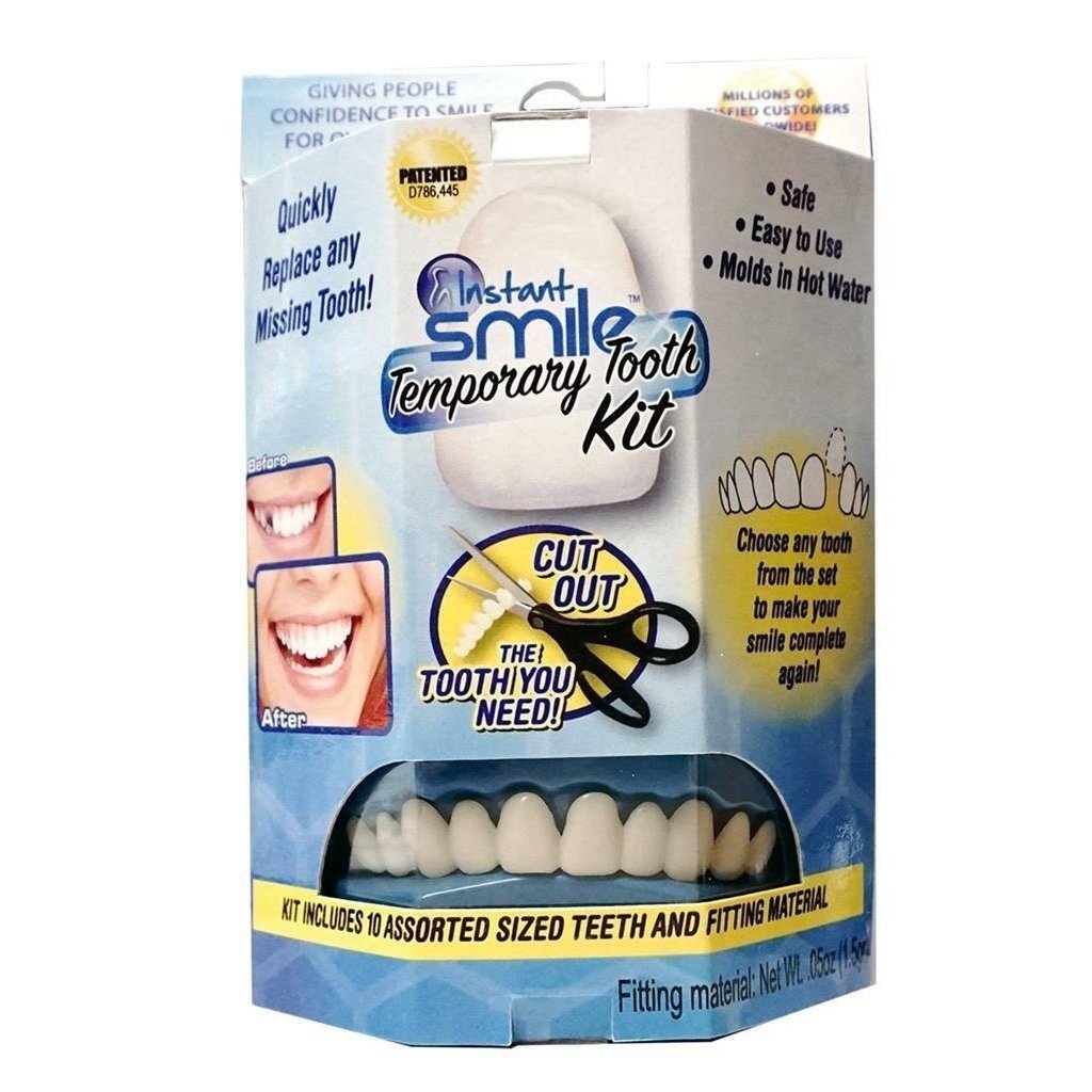 BLUE BOX INSTANT SMILE TEETH REPAIR KIT W 2 PKGS EX BEADS easy replace tooth Image 1